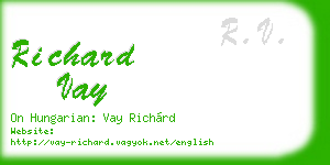 richard vay business card